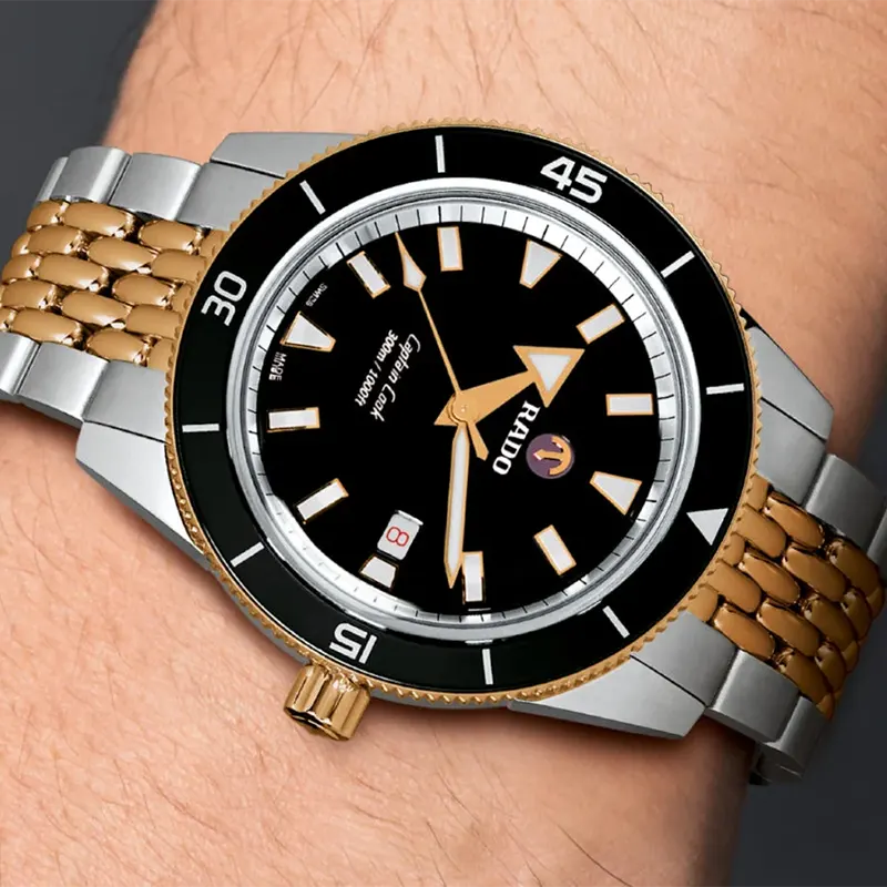 Rado Captain Cook Swiss Automatic Two-tone Ceramic Men's Watch- R32137153